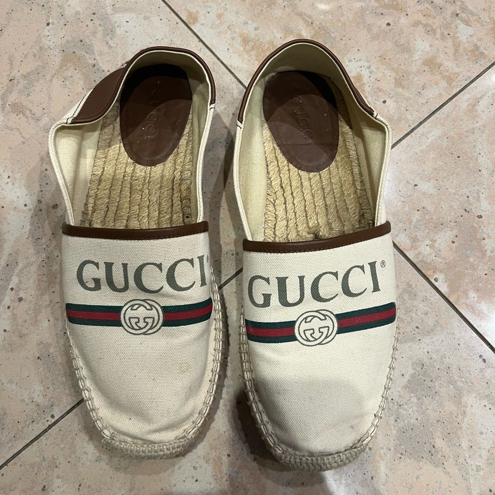 Gucci Mens Alejandro Canvas Espadrilles